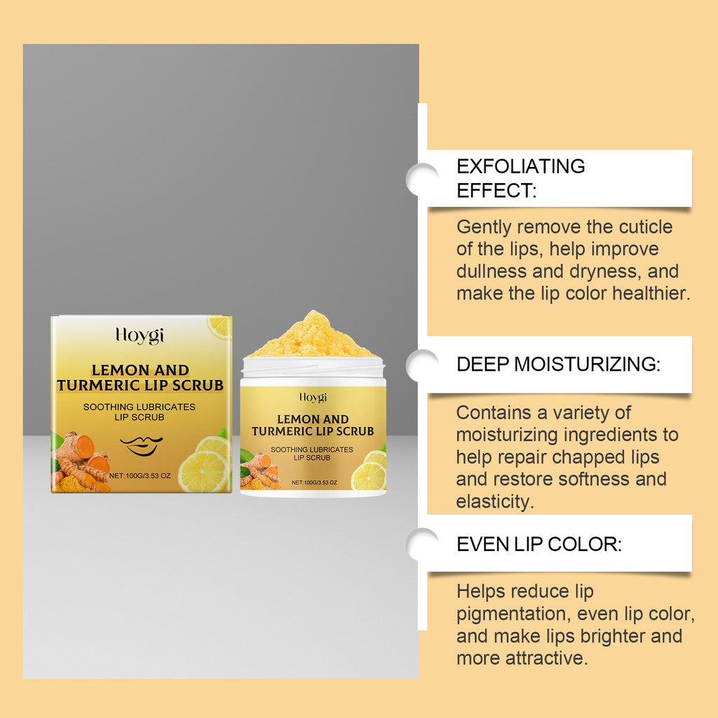 Turmeric Lemon Lip Scrub Cream Moisturizing And Drying