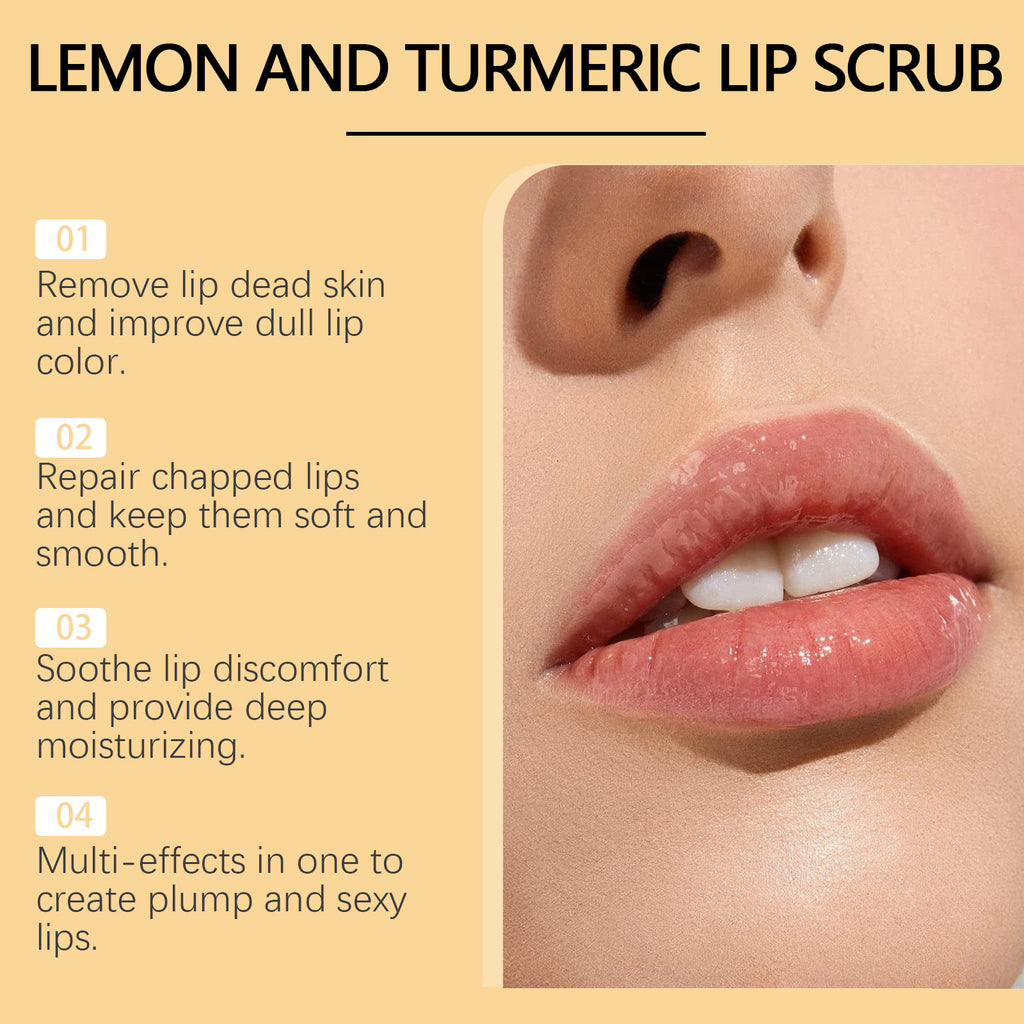 Turmeric Lemon Lip Scrub Cream Moisturizing And Drying