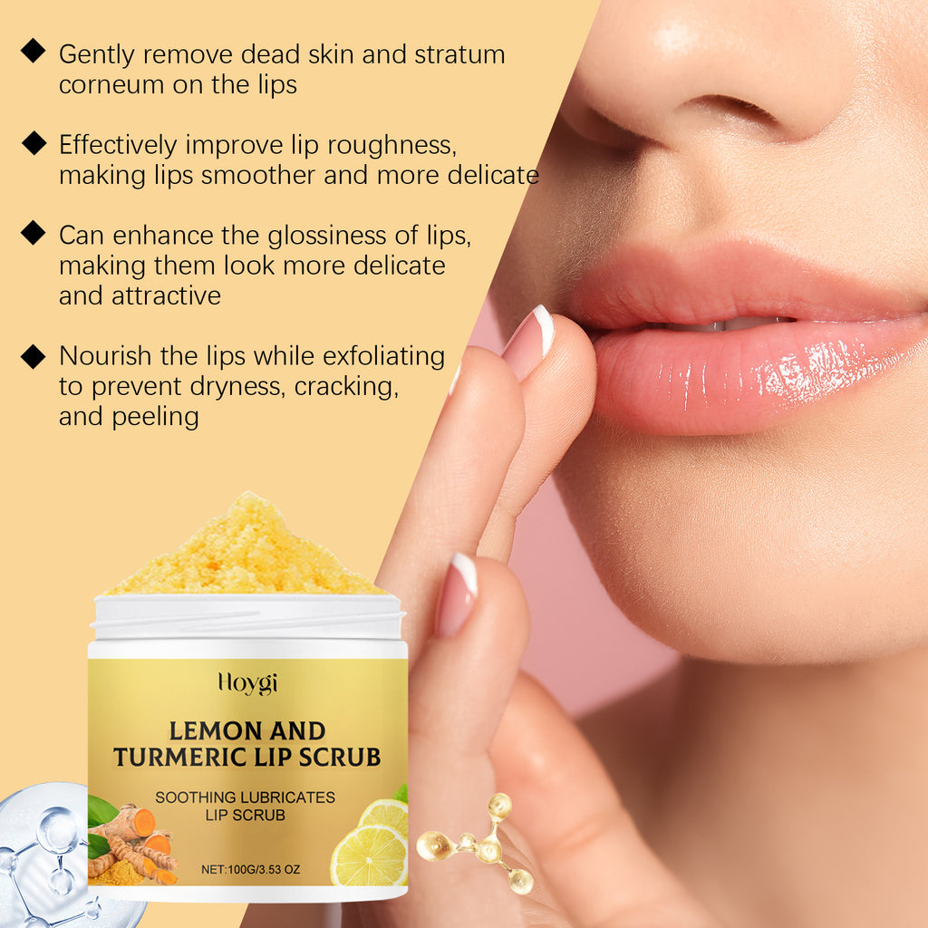 Turmeric Lemon Lip Scrub Cream Moisturizing And Drying